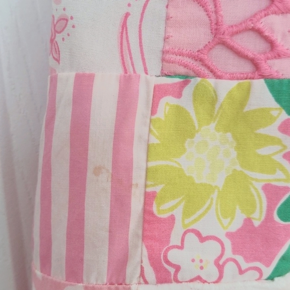 Lilly Pulitzer Multi-Color Patchwork Strapless Mi… - image 8